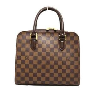Louis Vuitton Triana Handbag Brown Leather